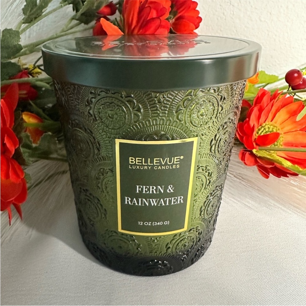 Bellevue Double Wick 12 oz
Luxury Candle ~ FERN AND
RAINWATER ~ New! - Picture 5 of 9